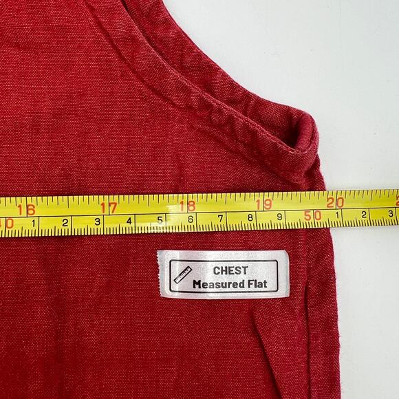 Bryn Walker Sleeveless Red Linen Midi Dress - Picture 4 of 10